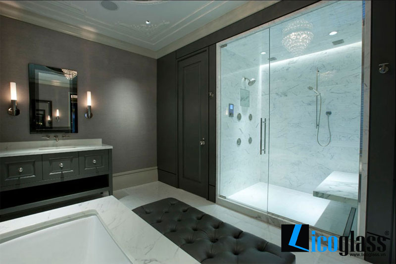 Vách tắm kính 180 độ Vách tắm kính 180 độ